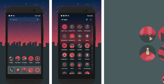 Gameplay screenshot from sagon circle icon pack for Android