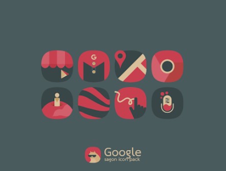 Gameplay screenshot from sagon icon pack dark ui for Android
