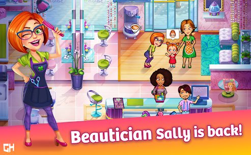 Gameplay screenshot from sally s salon beauty secrets for Android