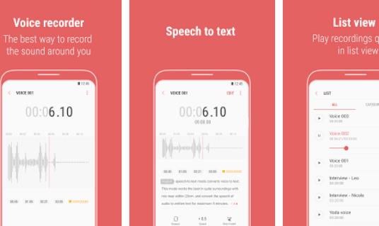 Gameplay screenshot from samsung voice recorder for Android