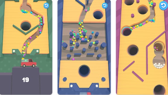 Gameplay screenshot from sand balls puzzle game for Android