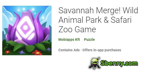 savannah merge wild animal park and safari zoo game