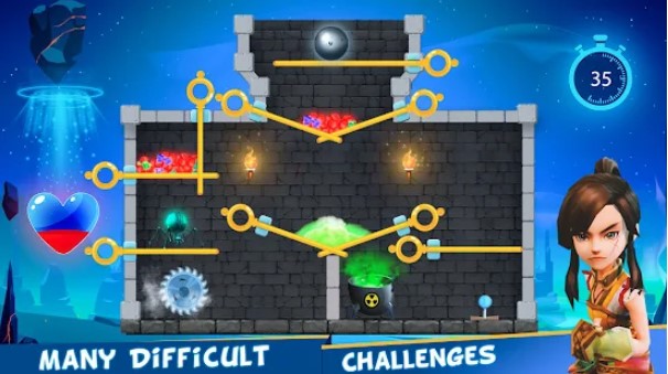 Gameplay screenshot from save the balls new adventure puzzle offline game for Android