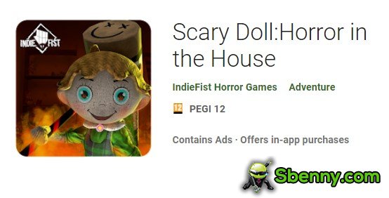 muñeca de miedo de terror en la casa
