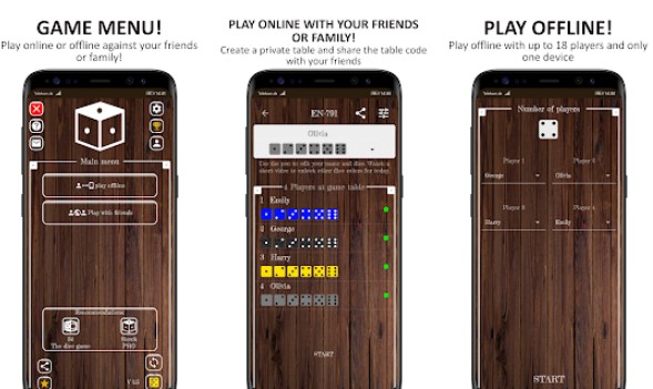 Gameplay screenshot from schocken the dice game pro for Android