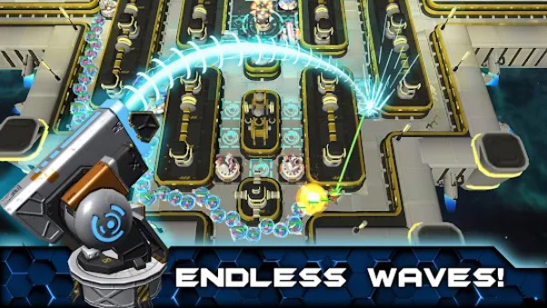 Gameplay screenshot from sci fi tower defense module td for Android