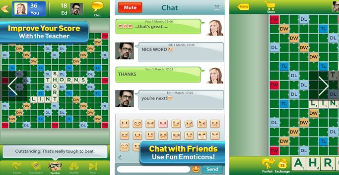 Gameplay screenshot from scrabble for Android