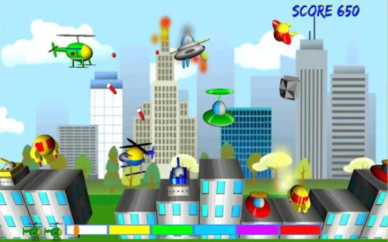 Gameplay screenshot from scramble the whirlybirds pro for Android