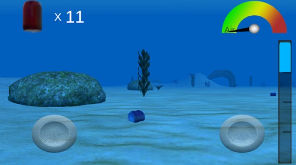 Gameplay screenshot from scuba diving challenge for Android