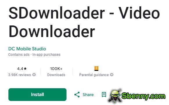 sdownloader video downloader