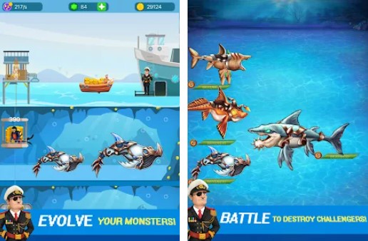 Gameplay screenshot from sea jurassic tycoon for Android
