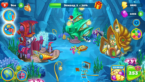 Gameplay screenshot from seascapes trito s match 3 adventure for Android