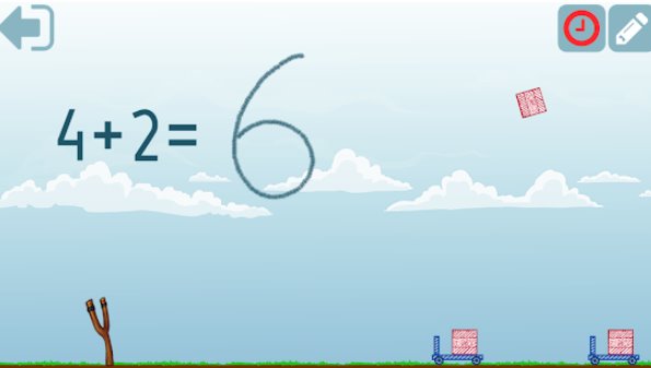 Gameplay screenshot from second grade math addition for Android
