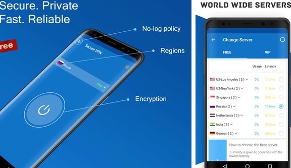 Gameplay screenshot from secure vpn free vpn proxy best and fast shield for Android