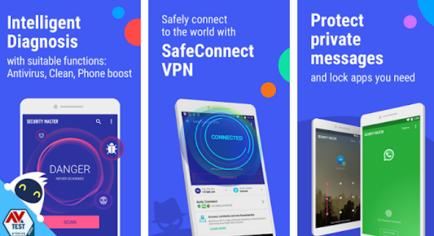 mestre de segurança Antivirus vpn applock booster MOD APK Android