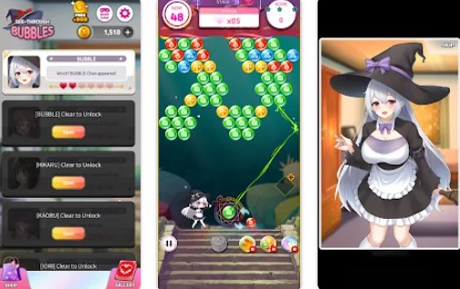 Gameplay screenshot from see through bubbles for Android