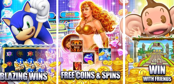 Gameplay screenshot from sega slots free coins huge jackpots and wins for Android