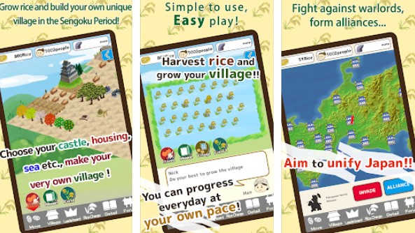 Gameplay screenshot from sengoku village 2 a farming and unite japan for Android