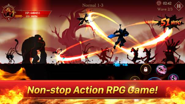 Gameplay screenshot from shadow fight heroes dark souls stickman legend for Android