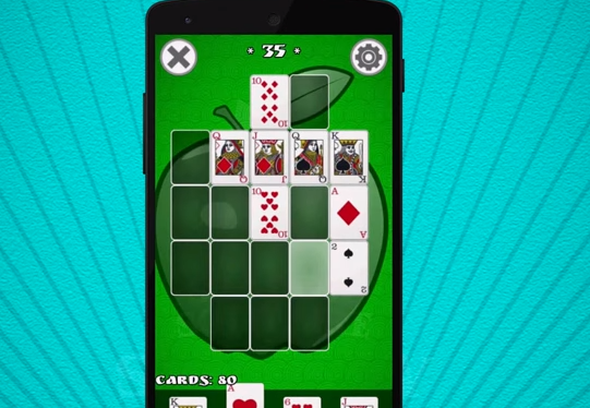 Gameplay screenshot from shadow solitaire for Android