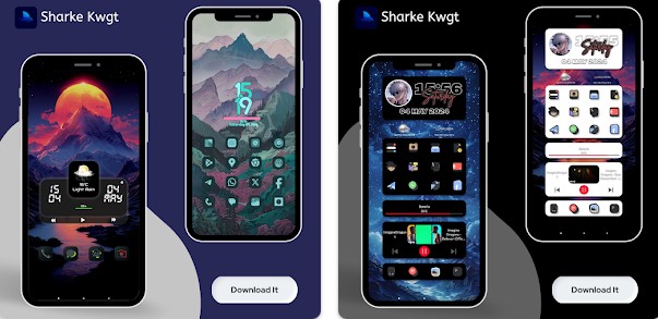 Gameplay screenshot from shark kwgt for Android