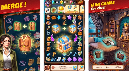 Gameplay screenshot from sherlock mystery merge for Android