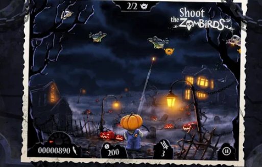 Gameplay screenshot from shoot the zombirds for Android