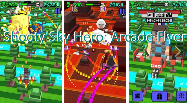 shooty sky hero arcade flyer