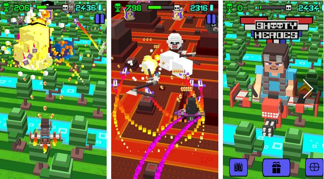 Gameplay screenshot from shooty sky hero arcade flyer for Android