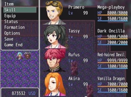 Gameplay screenshot from simgirls lovemore college rpg for Android