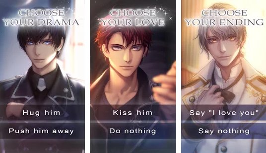 Gameplay screenshot from sinful roses romance otome game for Android