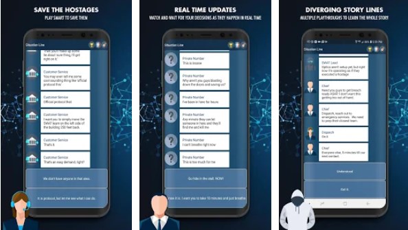линия ситуации интерактивные переговоры о заложниках MOD APK Android