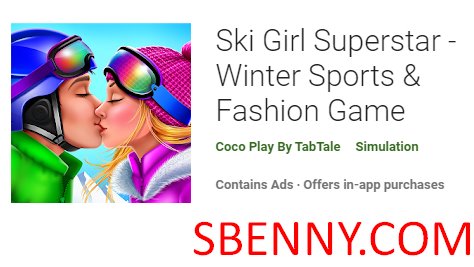 juego de moda y deportes de invierno de superestrella de esquí