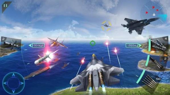 Gameplay screenshot from sky fighters 3d for Android