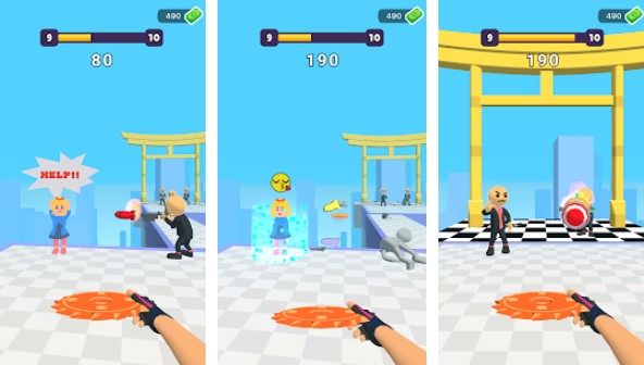 Gameplay screenshot from slice disc 3d for Android