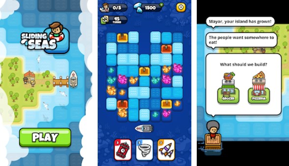 Gameplay screenshot from sliding seas for Android
