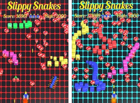 Gameplay screenshot from slippy snakes pro for Android