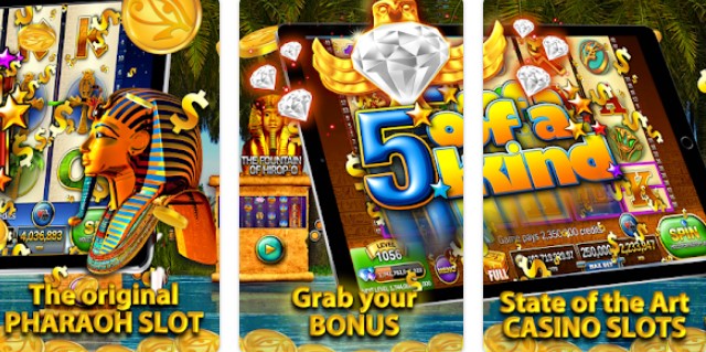 Gameplay screenshot from slots pharaoh s way casino gam for Android