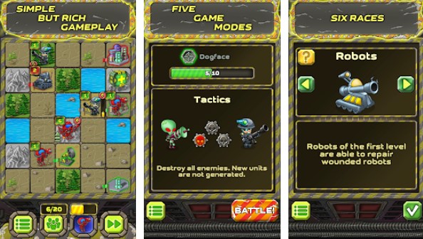Gameplay screenshot from small war strategy games offline free for Android