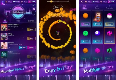 Gameplay screenshot from smash colors 3d rhythm game for Android