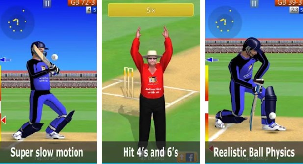 Gameplay screenshot from smashing cricket vip cricket game like none other for Android