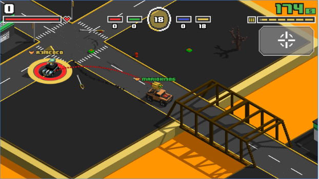 Gameplay screenshot from smashy road arena for Android