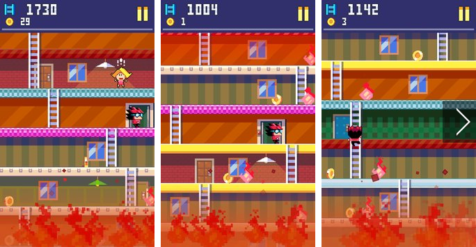Gameplay screenshot from smokin hot endless climber for Android