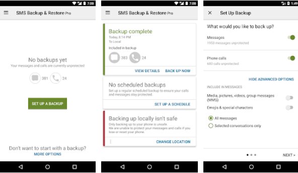 sauvegarde et restauration sms pro MOD APK Android