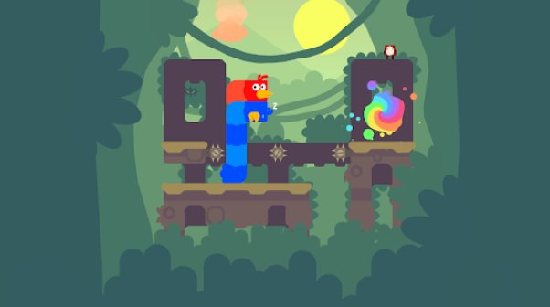 Gameplay screenshot from snakebird primer for Android