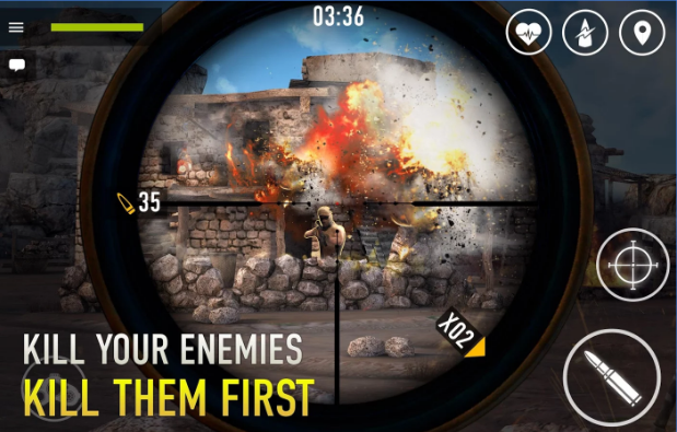 Gameplay screenshot from sniper arena pvp army shooter for Android