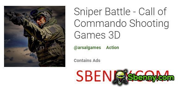 sniper bataille appel des jeux de tir commando 3d