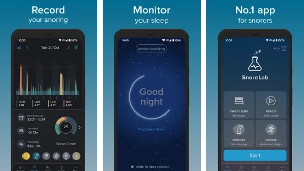 Gameplay screenshot from snorelab record your snoring for Android