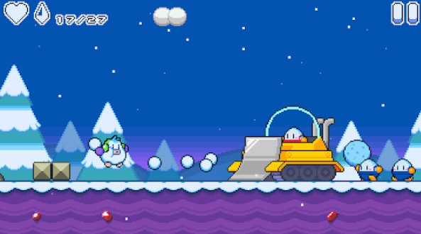 Gameplay screenshot from snow kids snow game arcade for Android