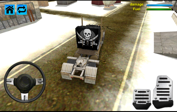 Gameplay screenshot from snow truck driver simulator for Android